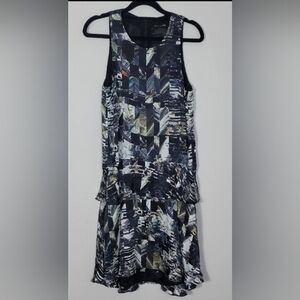 Club Monaco 100% Silk Norra Dress Size 0/2 Ruffles Romantic Fairy Whimsical
